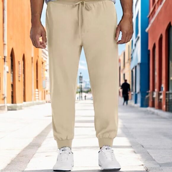 Reebok Men’s Big and Tall Natural Color Cuffed Joggers Size XXXL - Picture 1 of 12